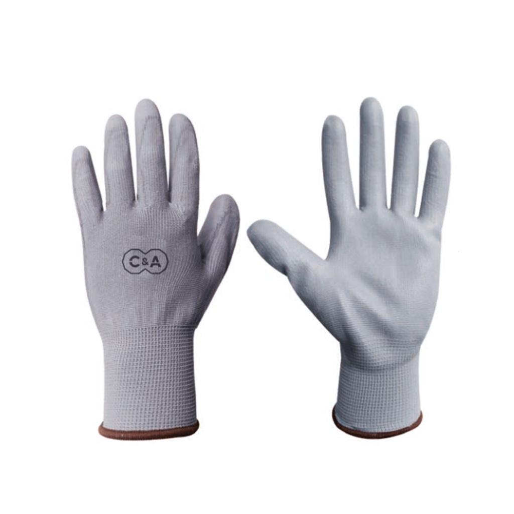 GUANTE NYLON C/RECUB POLIURETANO (C/GRIS) C&A