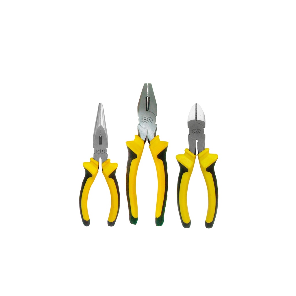 JGO ALICATES X 3PZAS (CORTE, PUNTA, UNIVERSAL) C&A