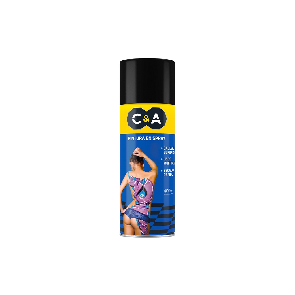 PINTURA SPRAY NEGRO BRILLANTE #11 400ML C&A