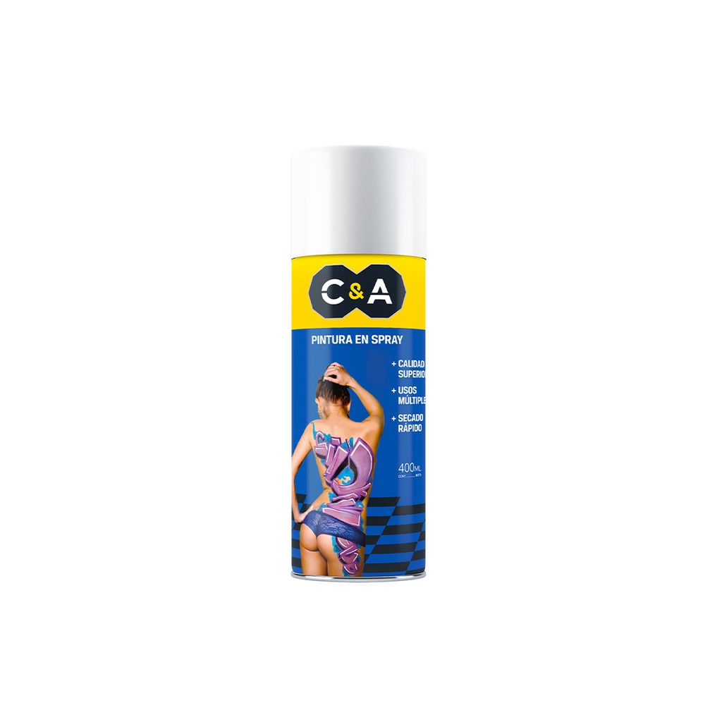 PINTURA SPRAY BLANCO BRILLANTE #16 400ML C&A