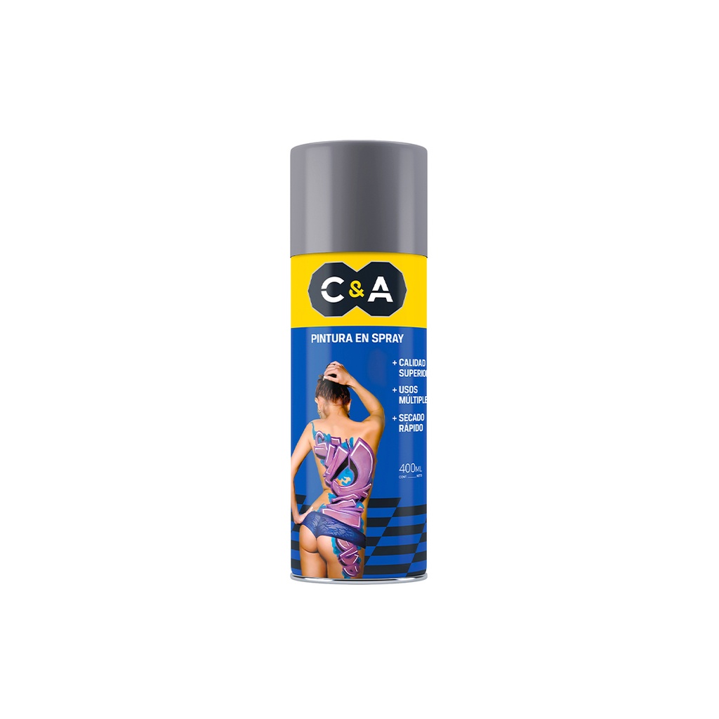 PINTURA SPRAY ANTICORROSIVO GRIS #08 400ML C&A