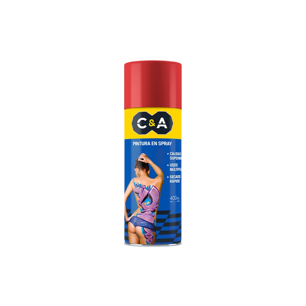 PINTURA SPRAY ROJO FUEGO #73 400ML C&A