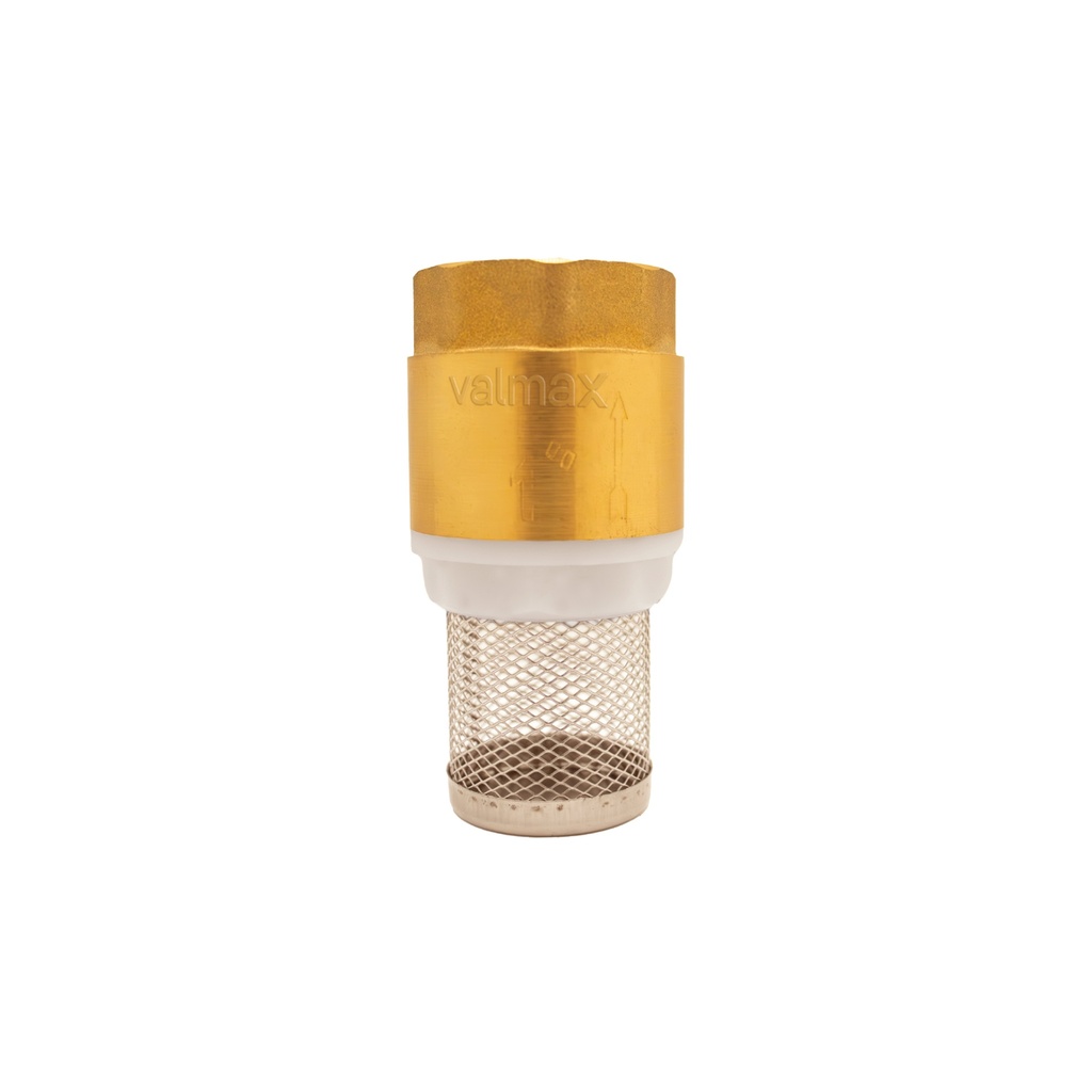VALVULA C/CANASTILLA DE ACERO INOX 3/4" VALMAX