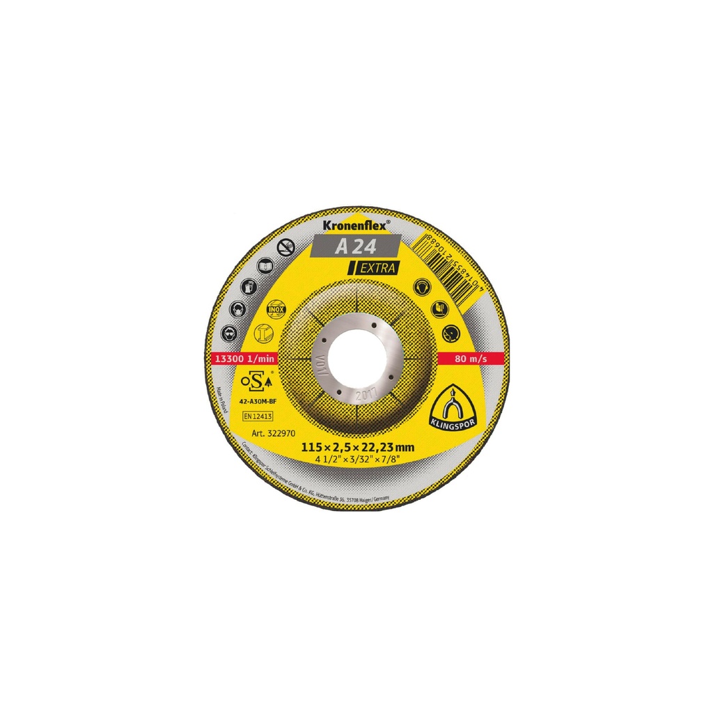 [1630101163008] DISCO CORTE A24 EXTRA 7"X1/8"X7/8" 13490 KLINGSPOR