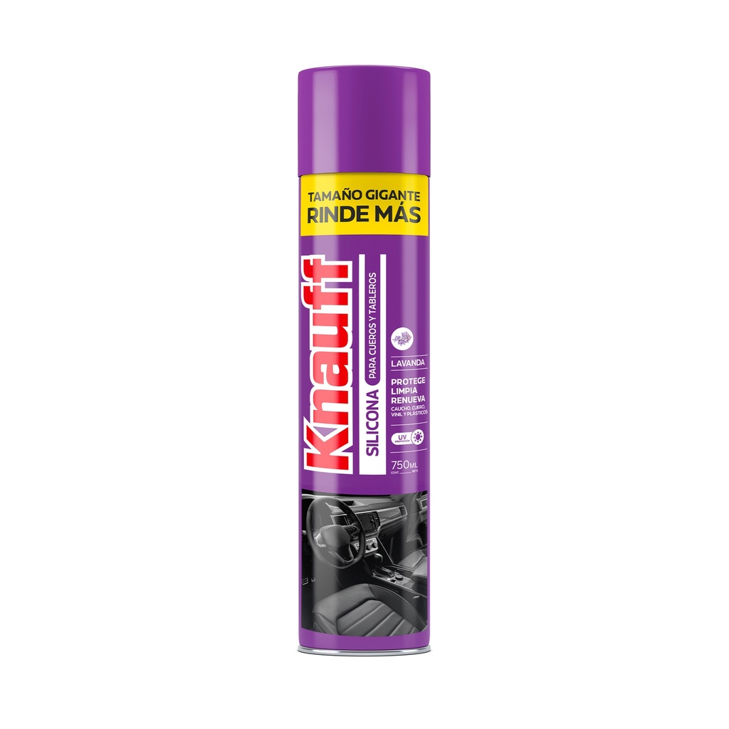 SILICONA P/CUEROS Y TABLEROS A/LAVANDA 750ML-KNAUFF