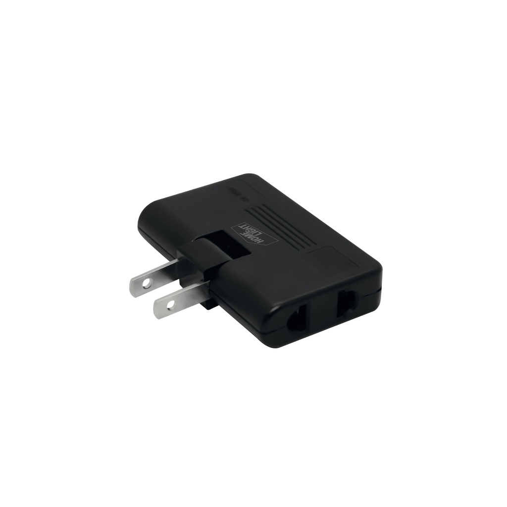 [1660101166066] ADAP. TRIPLE GIRATORIO ENCHUFE PLANO C/NEGRO 10A HOME LIGHT