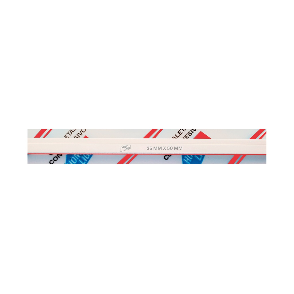 [1660101200842] CANALETA REFORZADA 25 X 50 (8)PVC C/PEG ROJO 2M HOME LIGHT