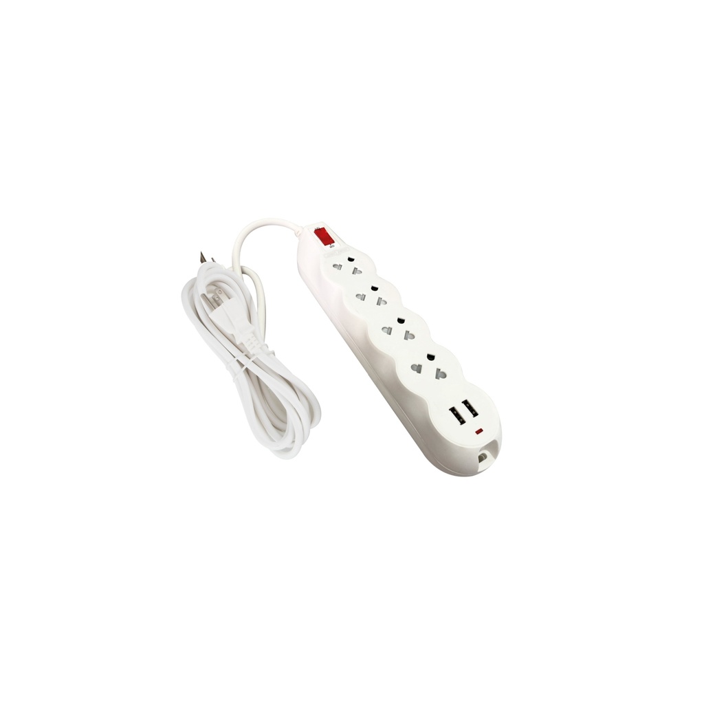 SUP D/PICO 4 TOMAS C/2USB C/BLA 3M 16AWG DELUXE HOME LIGHT