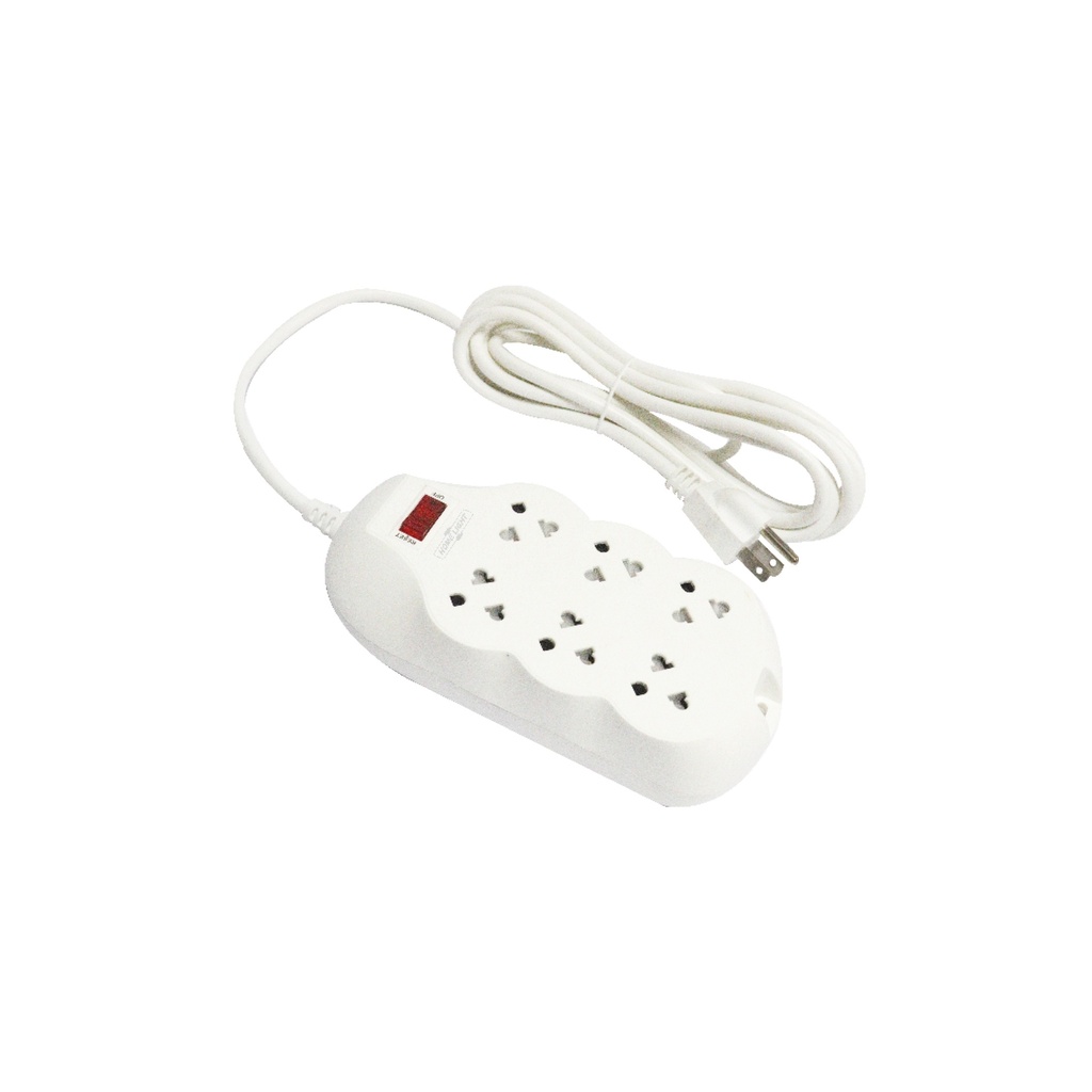 SUPRESOR DE PICO 6 TOMAS 3M 16AWG DELUXE HOME LIGHT