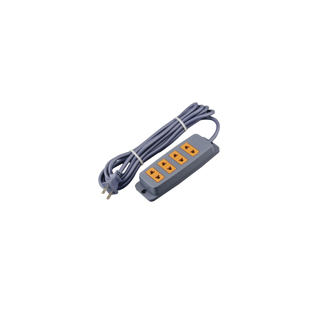 [1660102166085] EXTENSION CON 4 TOMAS GRIS 7.5M 18AWG HOME LIGHT
