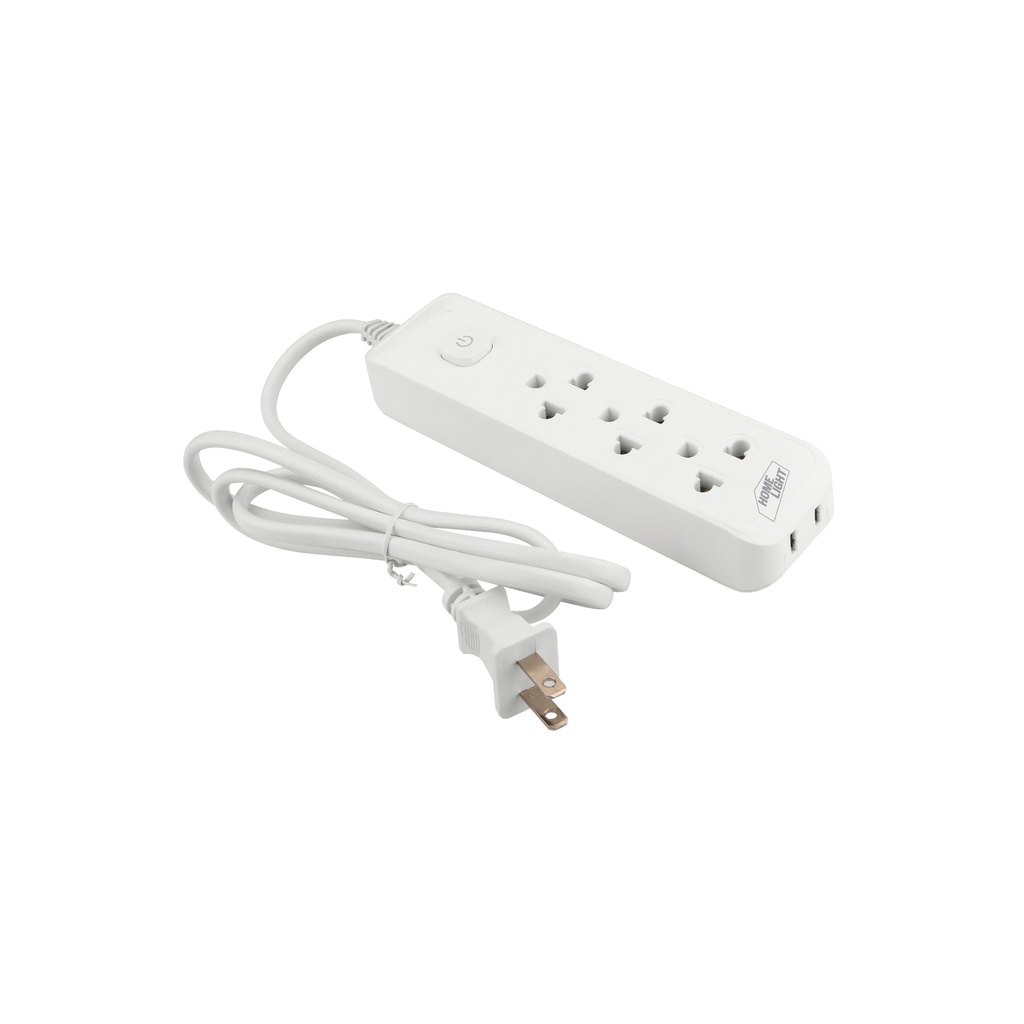 [1660102166118] EXTENSION AUTOEXTINGUIBLE C/3 TOMAS + 1 LATERAL 3M 18AWG HOME LIGHT