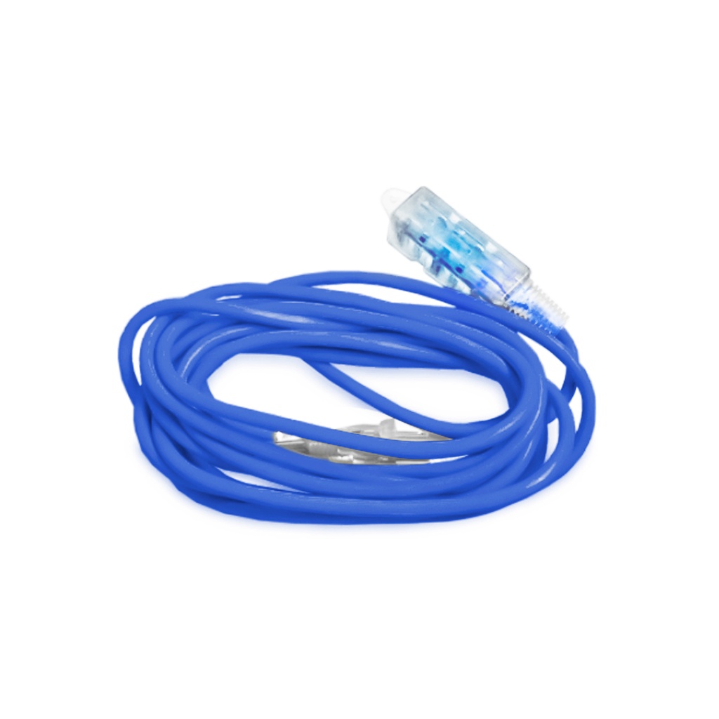 [1660102200763] EXTENSION AZUL C/3 TOMAS C/FOCO D/NEON C/TIERRA 10M 16AWG HL