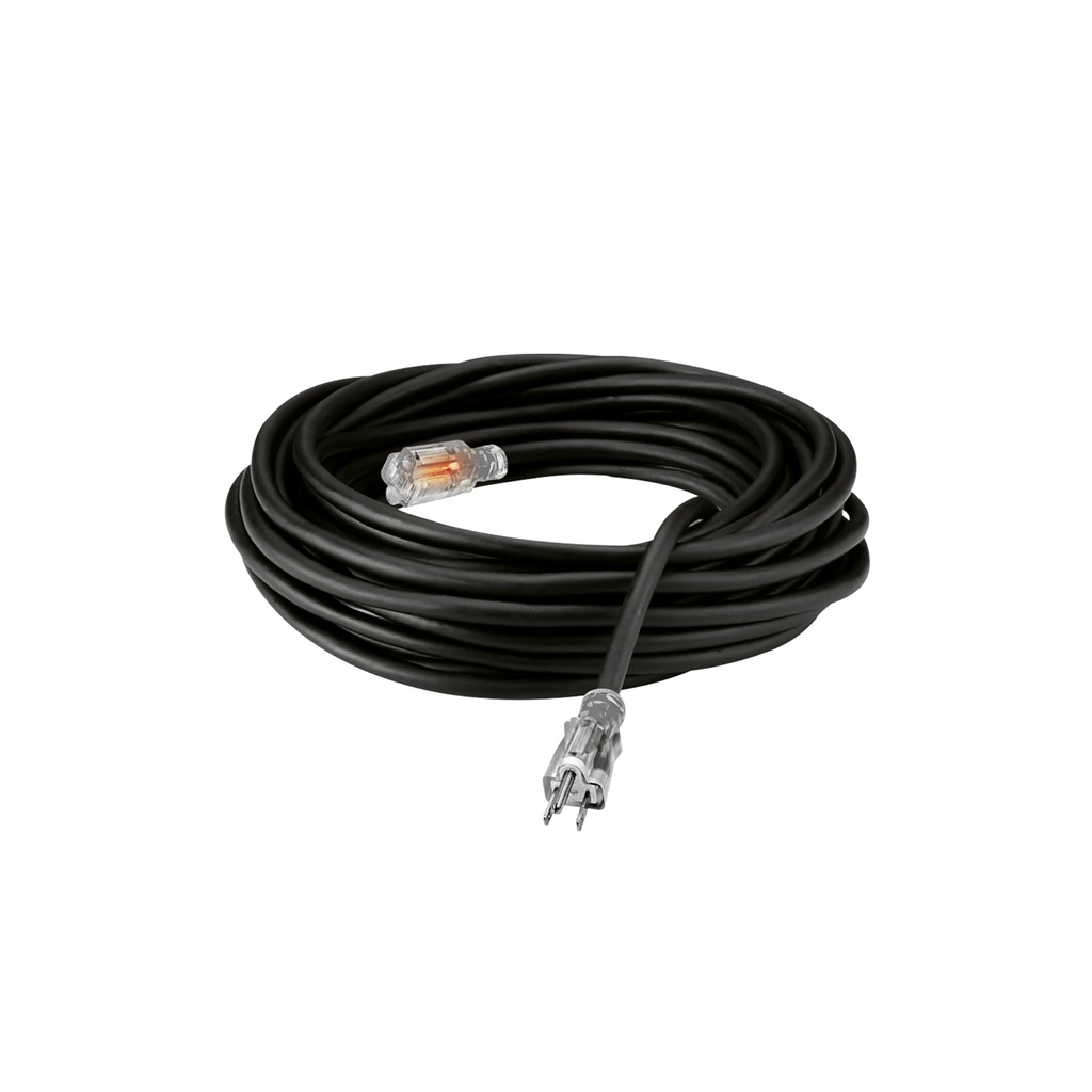 [1660102200765] EXTENSION NEGRA INDUS. DE 1 TOMA C/FOCO D/NEON C/TIERRA 5M 14AWG HL