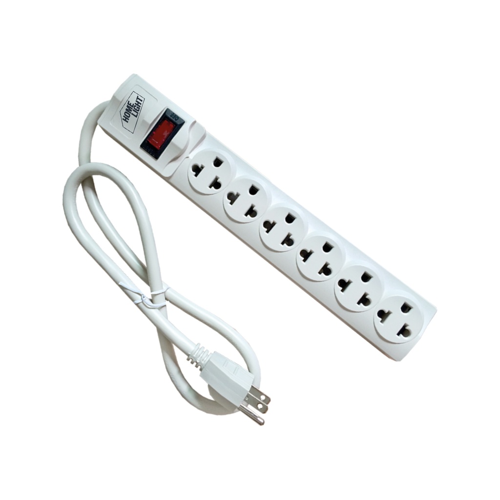 [1660102200961] SUPRESOR DE PICO C/6 TOMAS C/BLANCO 5M 16AWG HOME LIGHT
