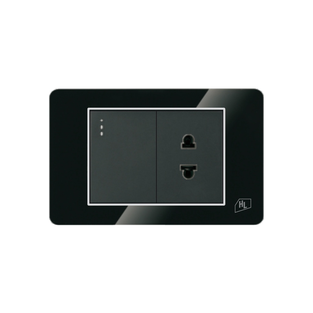 INTERRUPTOR-TOMACORRIEN.P/EMP NEGRO ACRILICO ELEGANT HOME LIGHT
