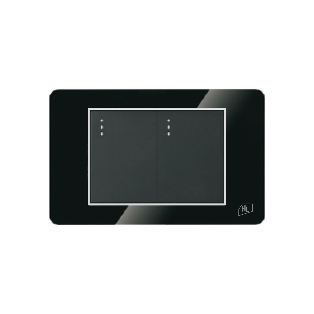 [1660104200709] CONMUTADOR DOBLE 3 VIAS P/EMP NEGRO ACRILICO ELEGANT HOME LIGHT