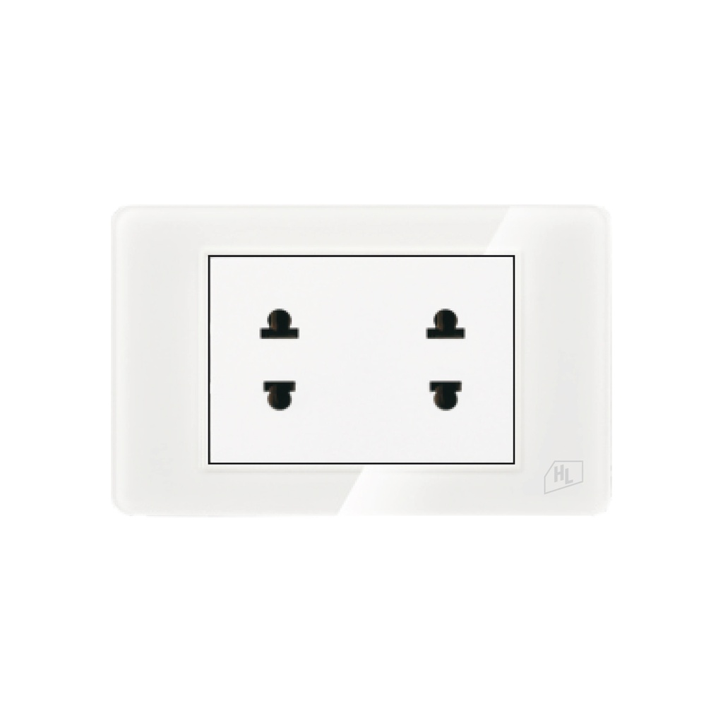 TOMACORRIENTE DOBLE P/EMP BLANCO ACRILICO ELEGANT HOME LIGHT