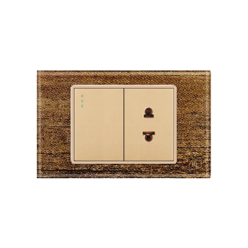 INTERRUPTOR-TOMACORRIEN.P/EMP MADERA ACRILICO ELEGANT HOME LIGHT