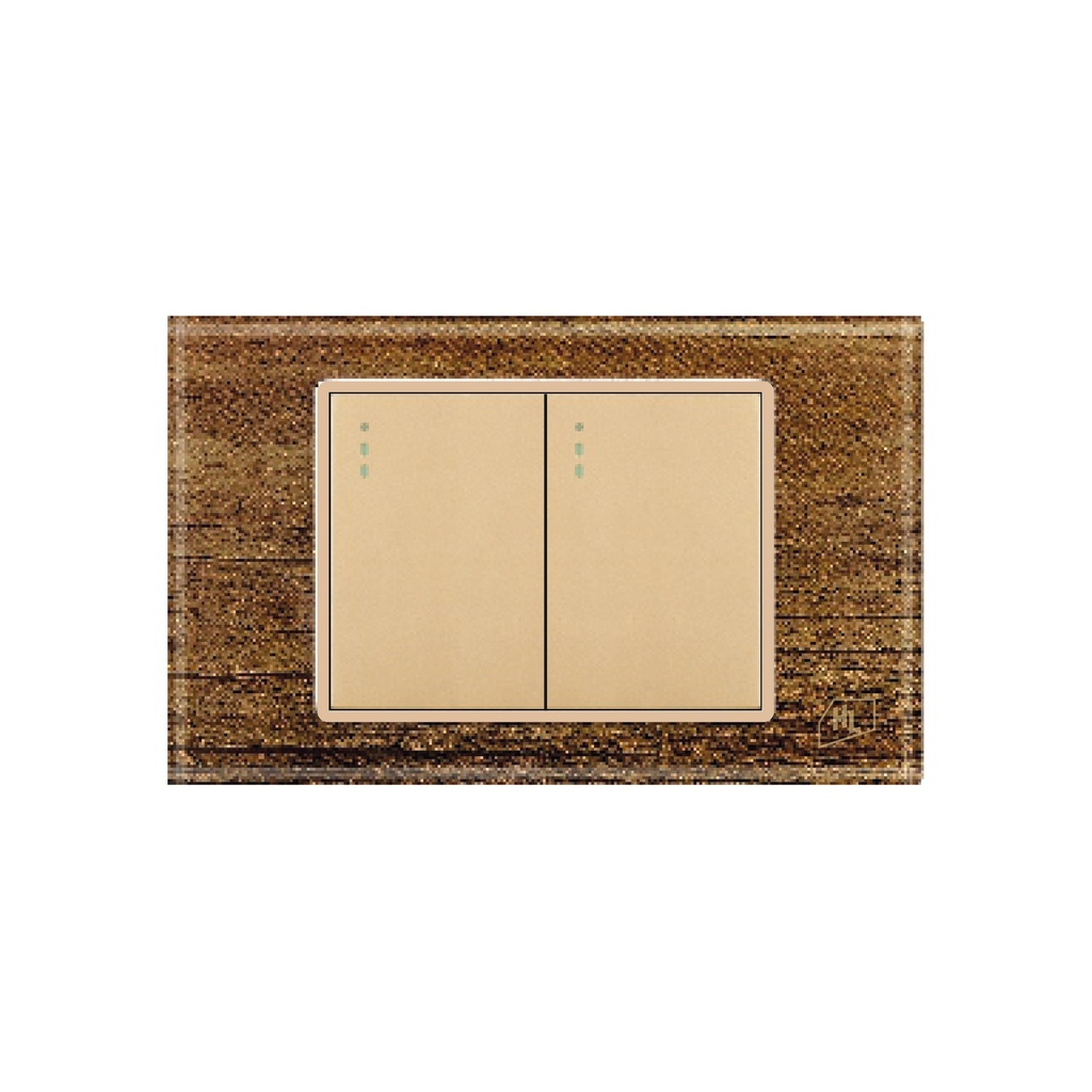 CONMUTADOR DOBLE 3 VIAS P/EMP MADERA ACRILICO ELEGANT HOME LIGHT