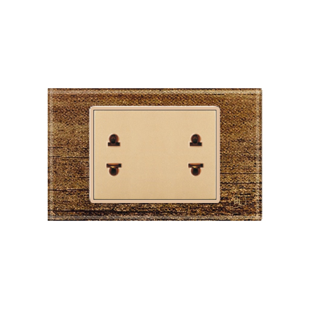 TOMACORRIENTE DOBLE P/EMP MADERA ACRILICO ELEGANT HOME LIGHT
