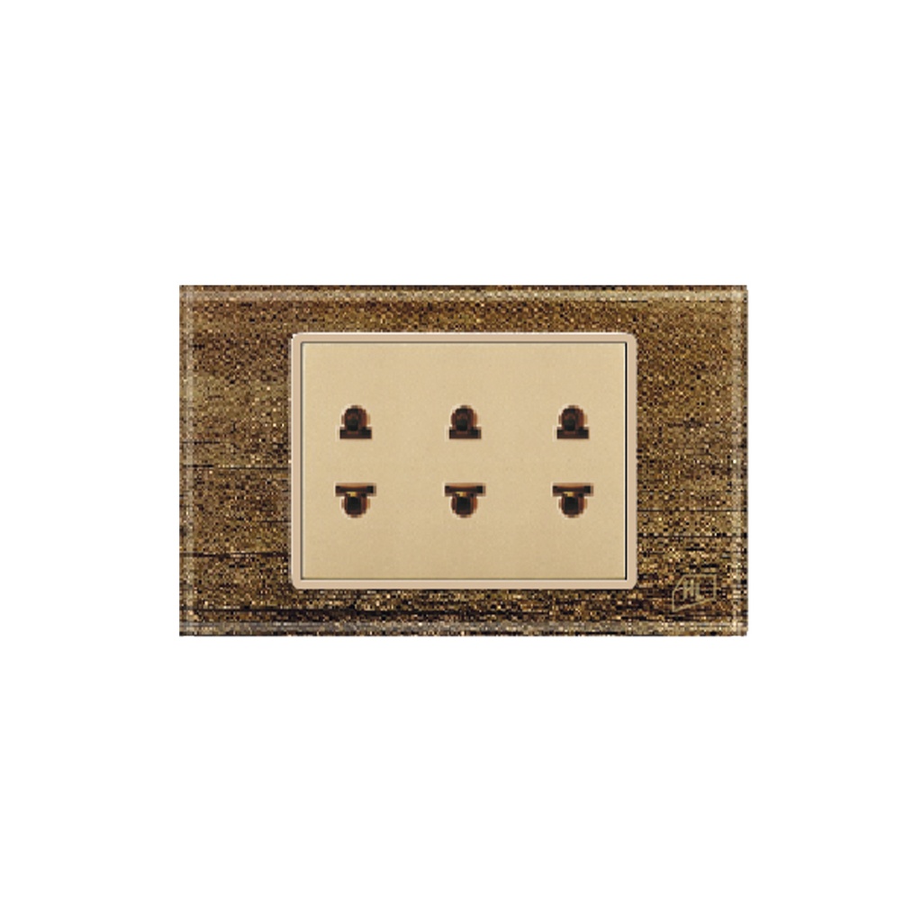 TOMACORRIENTE TRIPLE P/EMP MADERA ACRILICO ELEGANT HOME LIGHT