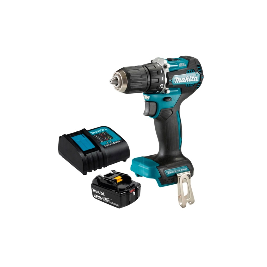 TALADRO PERCUTOR 1/2" 18V 2 VEL DHP487SF + 1 BAT 3AH + CARG - MAKITA LXT