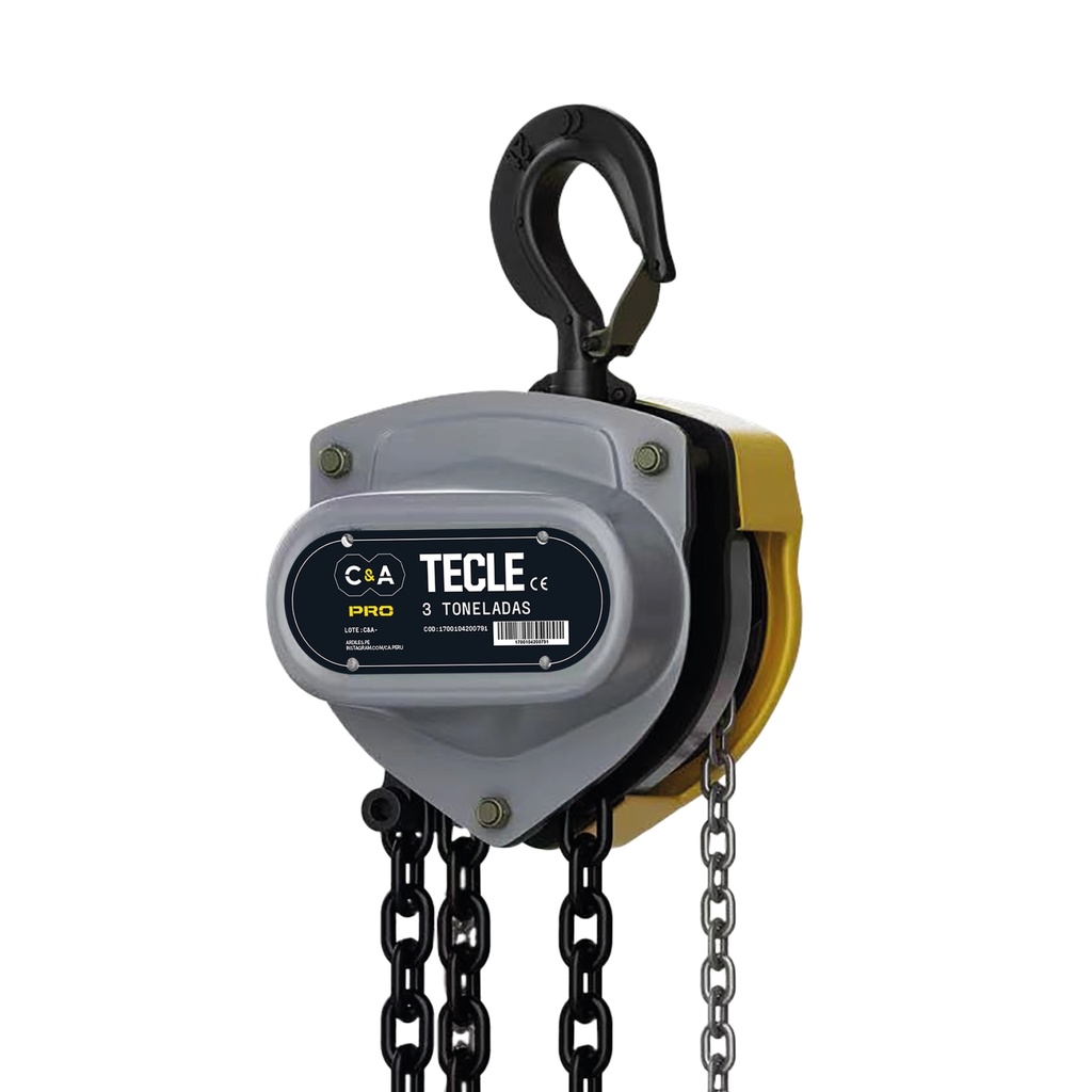 [1700104200791] TECLE C/CADENA 3 TON X 3MTS - C&A PRO