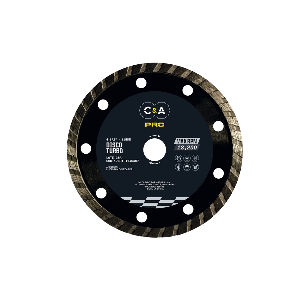 [1760101140497] DISCO DIAMANTADO TURBO 4.1/2" - C&A PRO