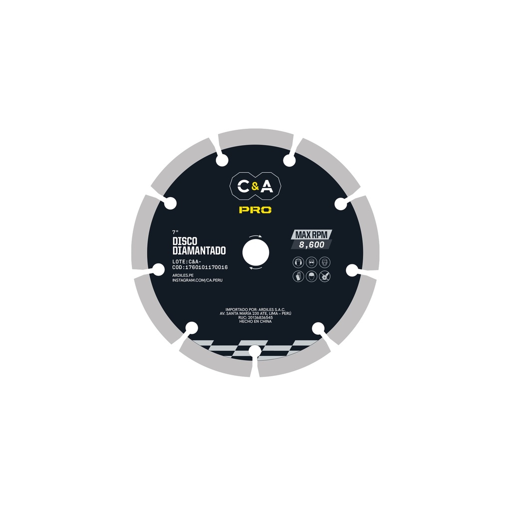 [1760101170016] DISCO DIAMANTADO SEGMENTADO 7" C&A PRO
