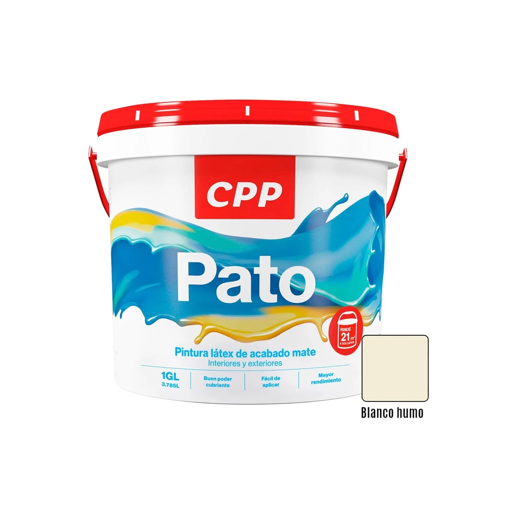 [1850101142214] PINTURA LATEX BLANCO HUMO BALDE 1 GL PATO