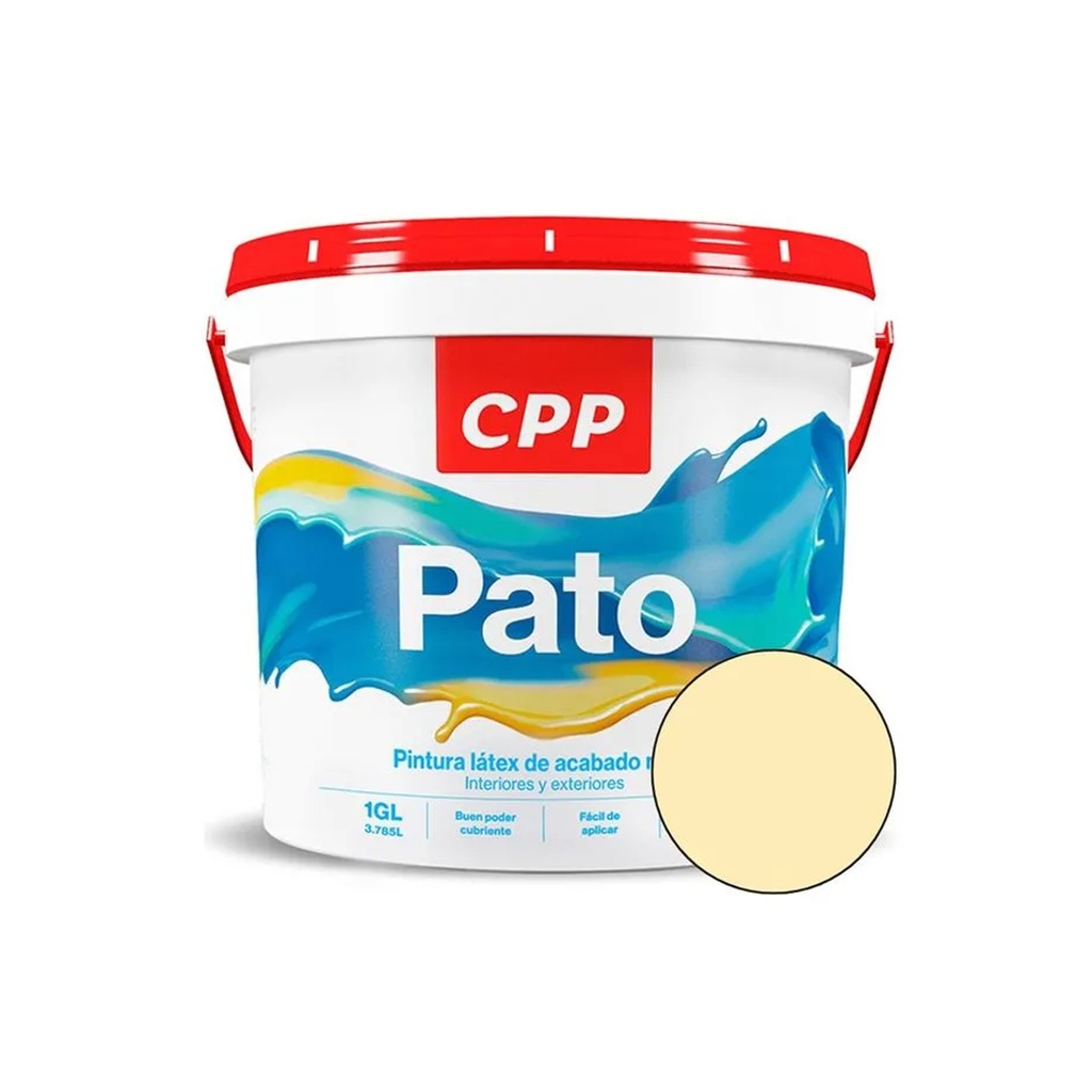 [1850101142215] PINTURA LATEX MARFIL BALDE 1 GL PATO