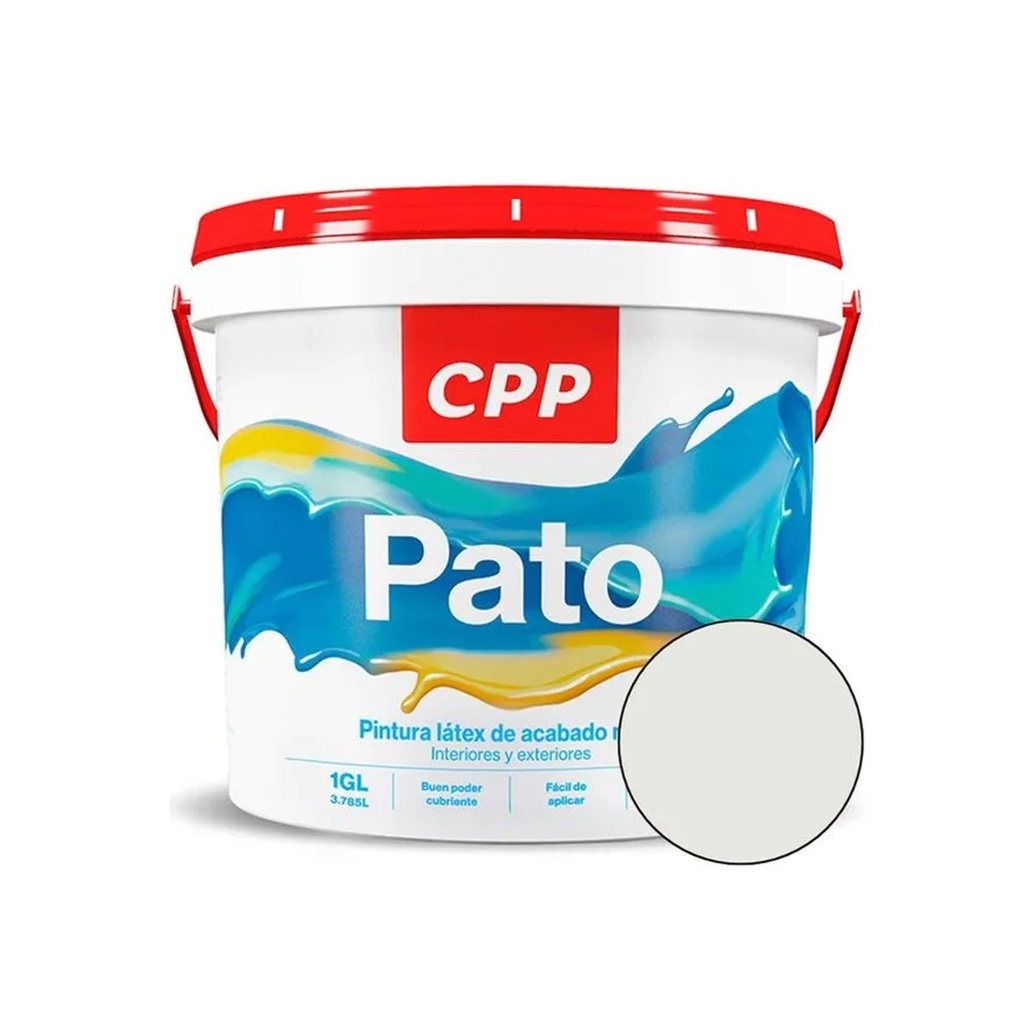[1850101142216] PINTURA LATEX GRIS CLARO BALDE 1 GL PATO