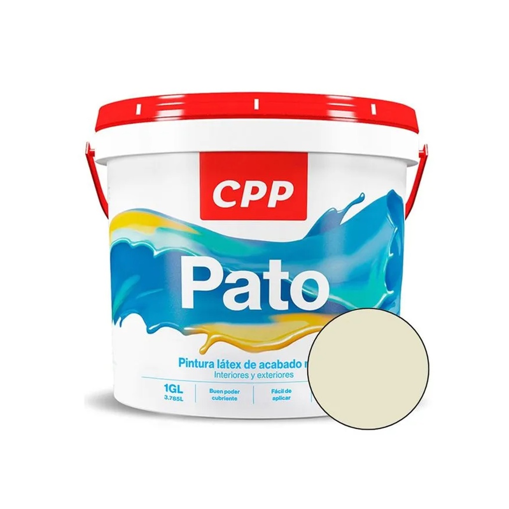 [1850101142217] PINTURA LATEX GRIS PERLA BALDE 1 GL PATO